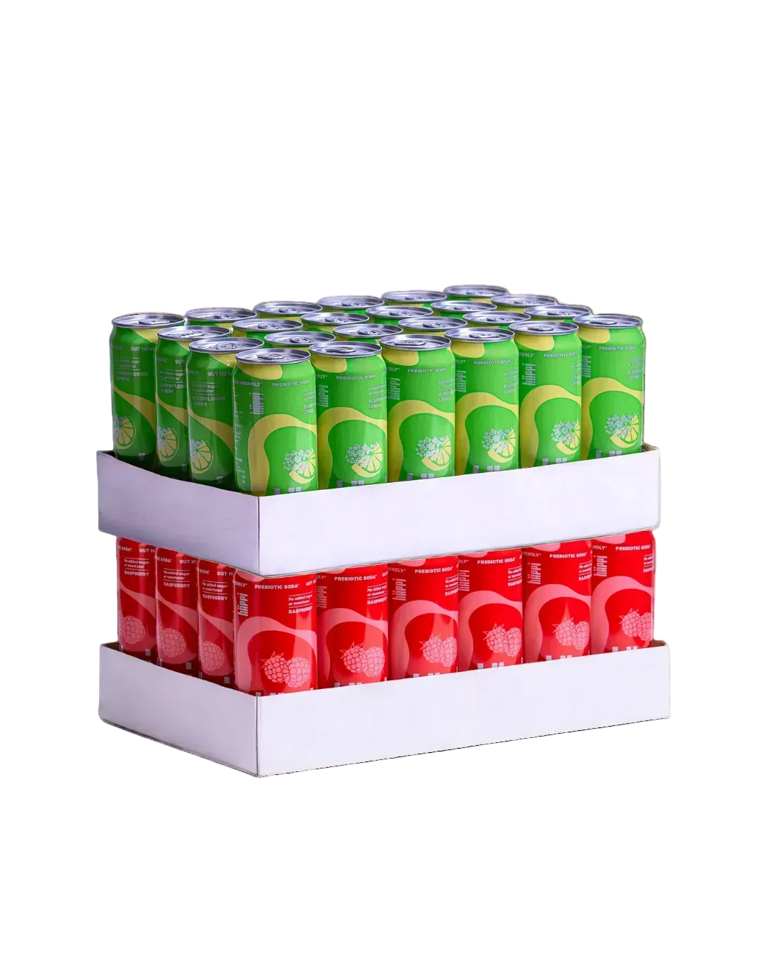 hÄppi Mixed 48-Pack: Raspberry & Elderflower/Lemon