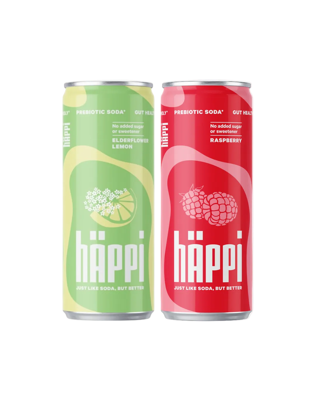 hÄppi Mixed 48-Pack: Raspberry & Elderflower/Lemon